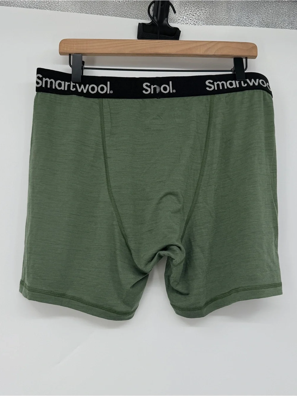 Smartwool Men’s Boxer Briefs Green with Black Waistband New with Tags